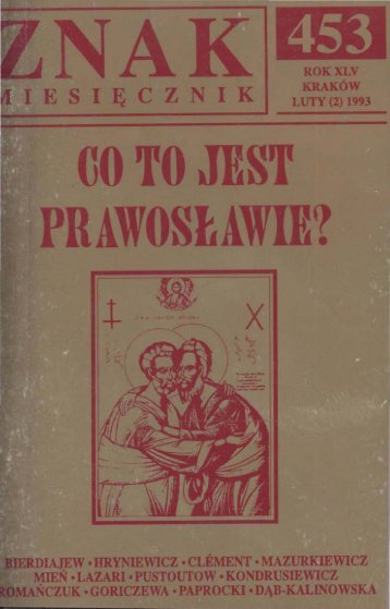 Co to jest prawosÅawie? Luty, 1993 rok - Znak