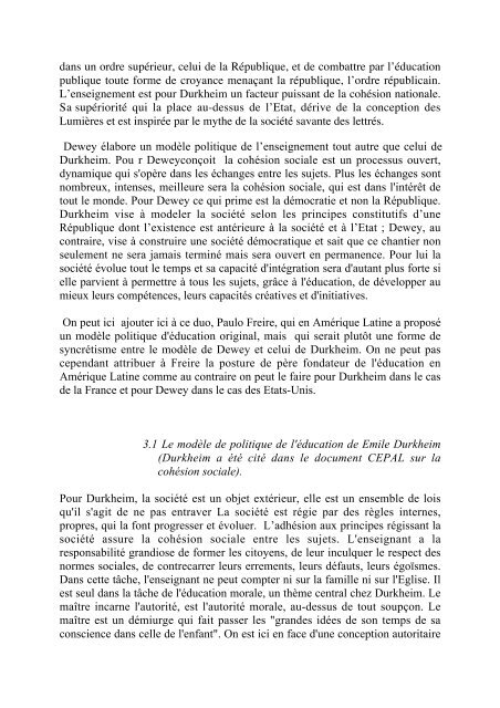 Education et cohÃ©sion sociale I. La cohÃ©sion sociale : un enjeu pour ...