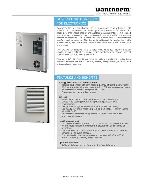 DC Air Conditioner 450 EN - Dantherm