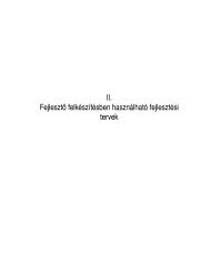 II. FejlesztÅ felkÃ©szÃ­tÃ©sben hasznÃ¡lhatÃ³ fejlesztÃ©si tervek - BeszÃ©d.hu