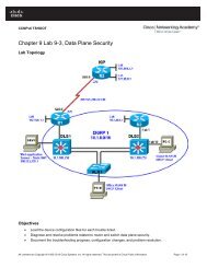 Chapter 3 Lab A - Securing Administrative Access Using AAA and ...