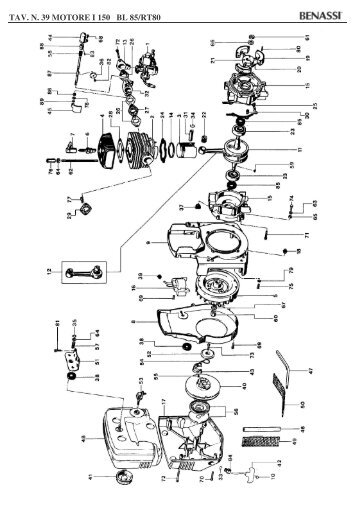 TAV. N. 39 MOTORE I 150 BL 85/RT80 - Benassi.eu