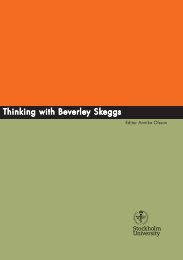 Thinking with Bevereley Skeggs - Stockholms universitet