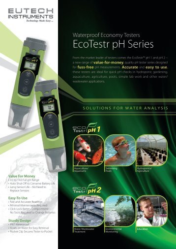 EcoTestr pH Series - Eutech