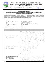 balai besar meteorologi dan geofisika wilayah ii ciputat - BMG - BMKG