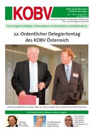 22. Ordentlicher Delegiertentag des KOBV ... - KOBV Steiermark