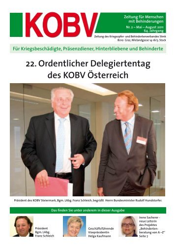 22. Ordentlicher Delegiertentag des KOBV ... - KOBV Steiermark