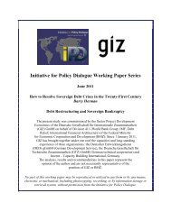 How to Resolve Sovereign Debt Crises in the - Initiative for Policy ...