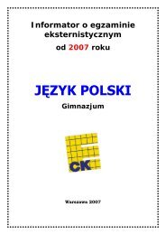 JÄZYK POLSKI - OkrÄgowa Komisja Egzaminacyjna