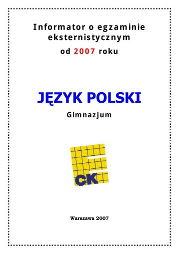 JÄZYK POLSKI - OkrÄgowa Komisja Egzaminacyjna