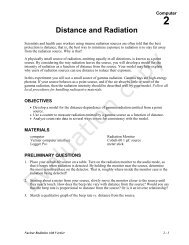 Distance and Radiation - Vernier Software & Technology