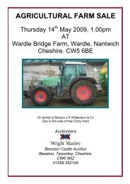 AGRICULTURAL FARM SALE - Wright Manley