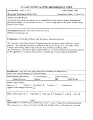 NAVAJO COUNTY AGENDA ITEM REQUEST FORM