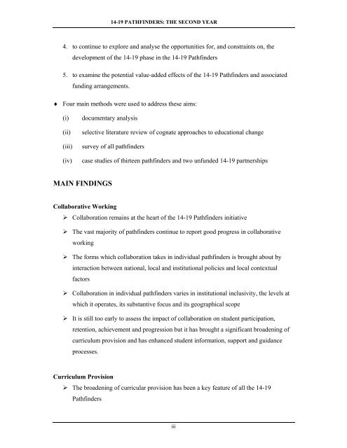 Collaborative Approaches to 14-19 Provision - Communities and ...