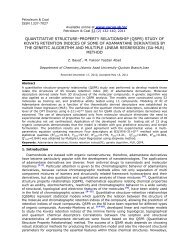 Quantitative structureÃ¢Â€Â“Property relationship (QSPR) study of Kovats ...
