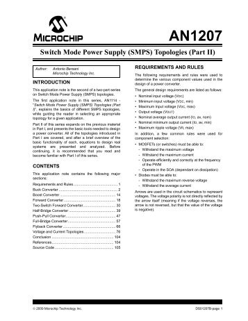 Switch Mode Power Supply (SMPS) Topologies (Part II) - Microchip