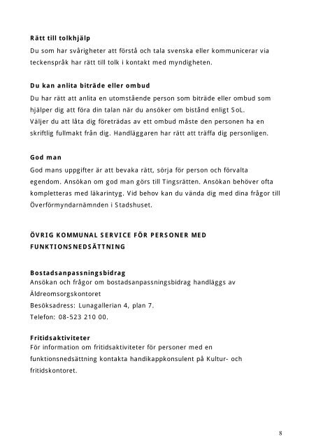 Insatser enligt Socialtjänstlagen SoL - Södertälje kommun
