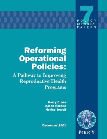 Reforming Operational Policies - POLICY Project