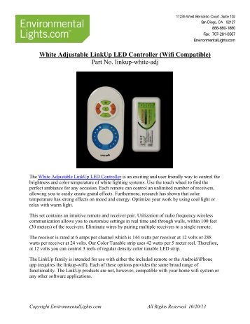 White Adjustable LinkUp LED Controller (Wifi ... - LED Lighting