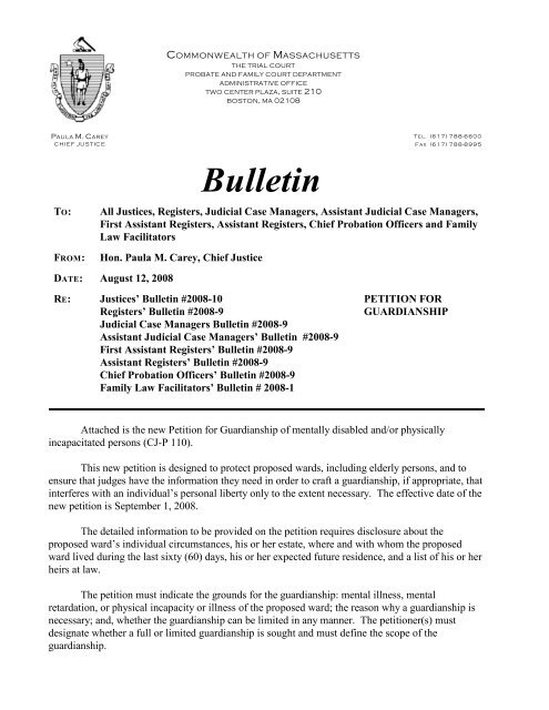 Bulletin - Hampshire County Probate and Family Court