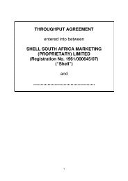 THROUGHPUT AGREEMENT entered into between SHELL SOUTH ...