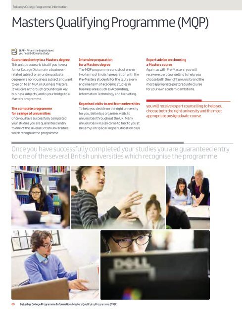 Bellerbys College Prospectus 2013 - Study Group