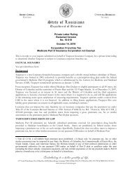 Private Letter Ruling Redacted Version No. 10-018 ... - Louisiana