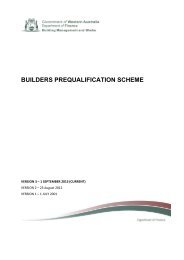 Builders' Prequalification Scheme document - Department of Finance