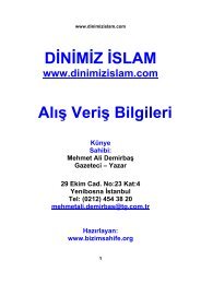 DÄ°NÄ°MÄ°Z Ä°SLAM AlÄ±Å VeriÅ Bilgileri - Bizim Sahife