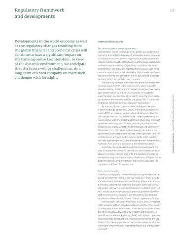 Regulatory Framework - Annual Report 2011 - Liechtensteinische ...