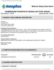 DIAMMONIUM PHOSPHATE GRANULAR FOOD GRADE - Innophos