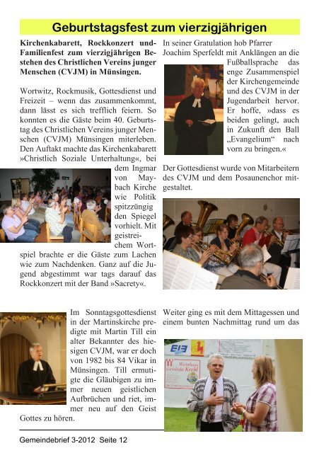 Juli 2012 - Evangelische Kirchengemeinde Münsingen