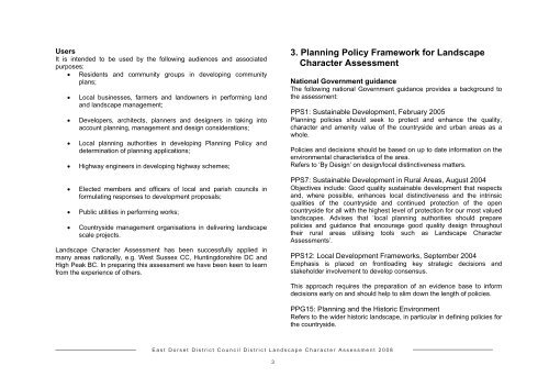 East Dorset Landscape Character Assessment - Dorsetforyou.com