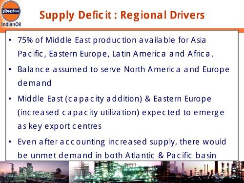 Indian Refining Scenario and Global Perspective - petrofed ...