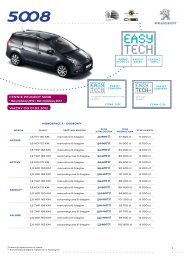 CENNIK PEUGEOT 5008 WAÅ»NY OD 01.03.2012