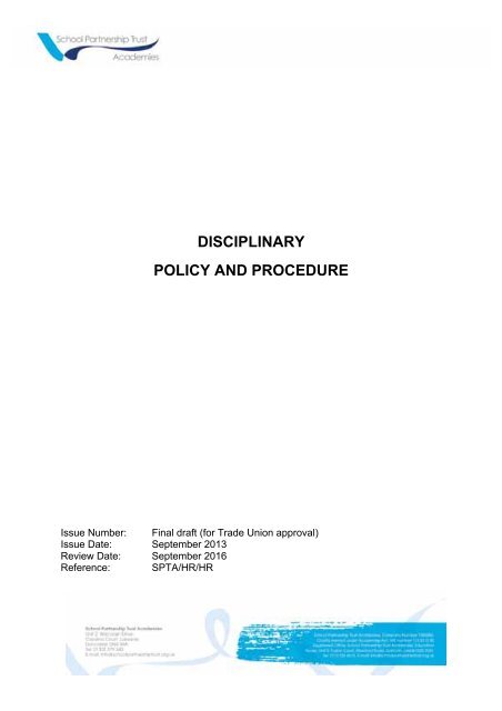 disciplinary policy and procedure - NASUWT