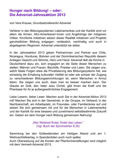 Pfarrbrief Weihnachten 2013 - Pfarrverband Anger-Aufham-Piding