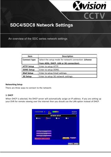 SDC4/SDC8 Network Settings - Y3k.com