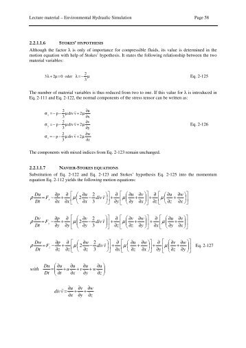 Stokes hypothesis and Navier-Stokes equation