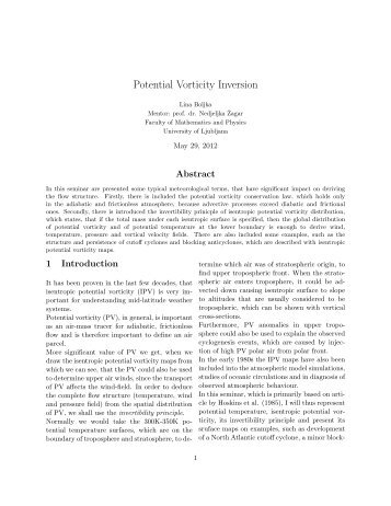 Potential Vorticity Inversion - F9