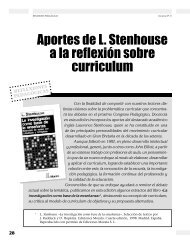Aportes de L. Stenhouse a la reflexión sobre ... - Revista Docencia