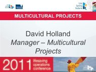 David Holland Manager â Multicultural Projects - Life Saving Victoria