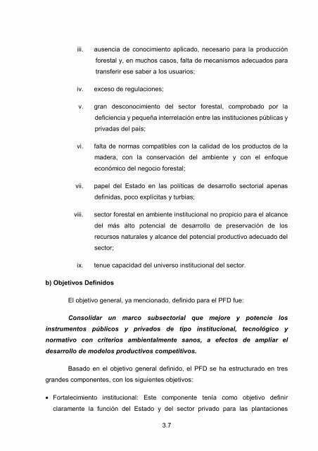 3 – EVALUACIÓN DEL PROYECTO FORESTAL DE DESARROLLO