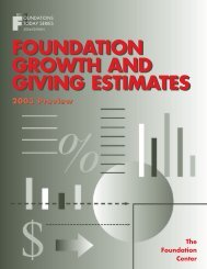 Foundation Growth and Giving Estimates - Foundation Center