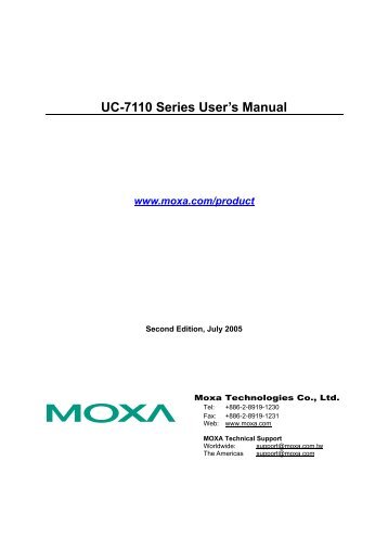 UC-7110 Series User's Manual