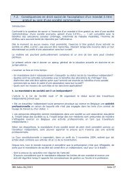 7.2. ConsÃ©quences en droit social de l'acceptation d'un mandat Ã  ...