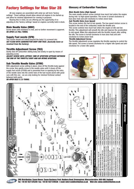 HoBao Mac Star 28 Engine Information - CML Distribution