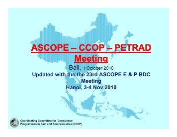 ASCOPE â CCOP â PETRAD Meeting