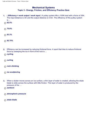 Energy, Friction, and Efficiency - Ed Quest