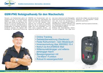GSM-PNG Notsignalhandy fÃ¼r den Wachschutz - Omnikon ...